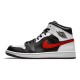 Mens Air Jordan 1 Mid "Chile Red"Black/Chile Red-White
