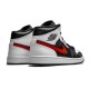 Mens Air Jordan 1 Mid "Chile Red"Black/Chile Red-White