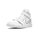 Womens Air Jordan 1 Mid Iridescent Reflective White White/White