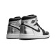 Womens Air Jordan 1 High Silver Toe Black/Metallic Silver-White-Bl