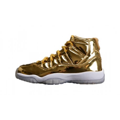 Mens Air Jordan 11 Metallic Gold White/Metallic Gold/Black