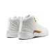 Mens Air Jordan 12 Ovo White "White/Metallic Gold-White"