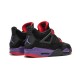 Mens Air Jordan 4 Raptors Black/Court Purple-University