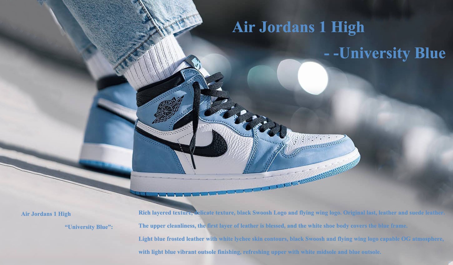 Air Jordans 1 High University Blue
